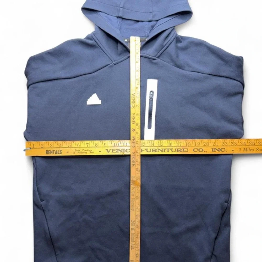 adidas Performance Navy Hooded Running Jacket Men's XL
